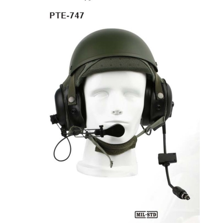 GECKO DH-132 Zestaw słuchawkowy do PRC i interkomu pojazdu
